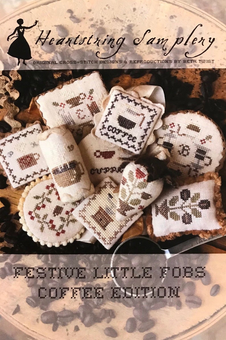 Coffee Edition Festive Little Fobs Cross Stitch Pattern