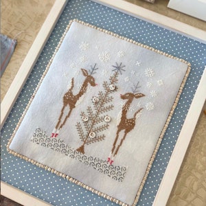 Winter Reindeer- cross stitch chart by Dirty Annie