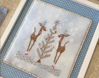 Winter Reindeer- cross stitch chart by Dirty Annie