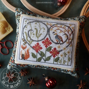 Seasons of the Heart Winter - kruissteekkaart van The Blue Flower