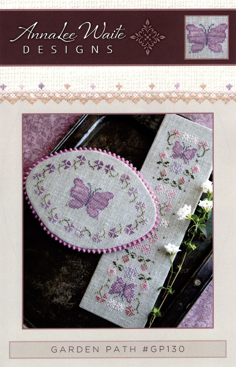 Free and Fast Shipping Annalee Waite Garden Path Cross Stitch Pattern Embroidery Chart