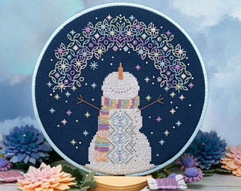 Magical Snowflakes - cross stitch chart by Counting Puddles