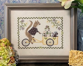 Summer Squirrel Cross Stitch Chart by the Blue Flower