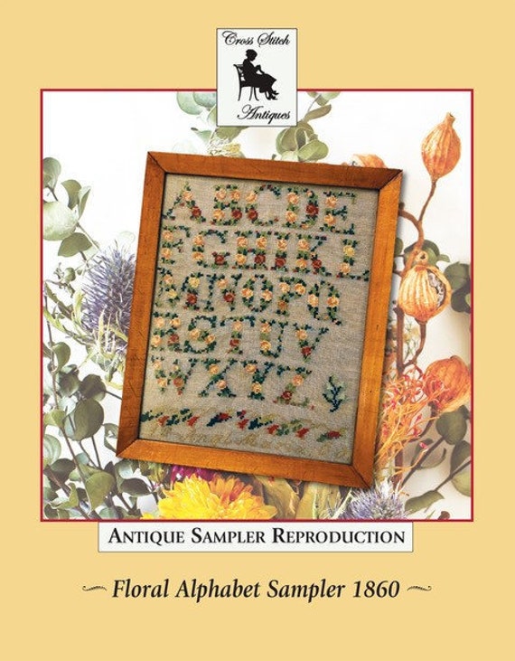Floral Alphabet Sampler 1860 - Cross Stitch Chart by Cross Stitch