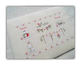 1416 Christmas Workshop - Cross Stitch Chart by Une Croix le Temps d'un The