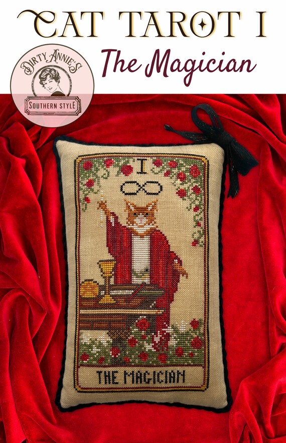 Cat Tarot I the Magician - Cross Stitch Chart by Dirty Annie - Etsy