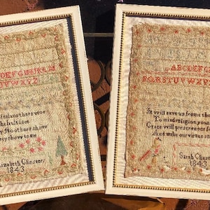 Elizabeth and Sarah Chesters 1843- cross stitch charts by Cross Stitch Antiques