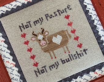 Not My Pasture - cross stitch chart by Dirty Annie