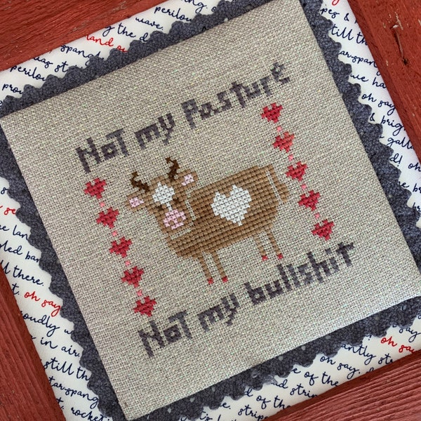 Not My Pasture - cross stitch chart by Dirty Annie