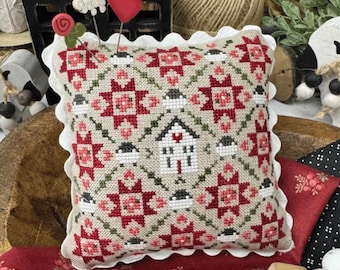 Home Quilt Cross Stitch Pattern | Primrose Cottage Stitches | Cross Stitch Chart | Physical Pattern