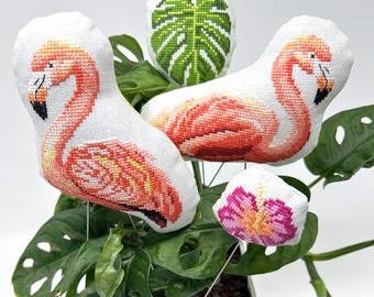 Flamingo Flamboyance - Cross Stitch Chart by Tiny Modernist