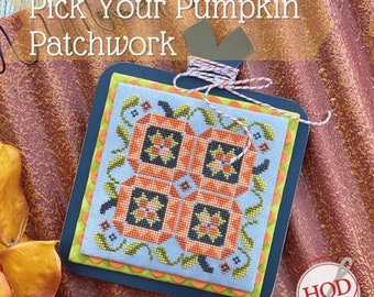 Pick your Pumpkin Patchwork - cross stitch chart by Hands on Design