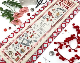 Sewing Room Bell Pull - Cross Stitch Chart by Tiny Modernist