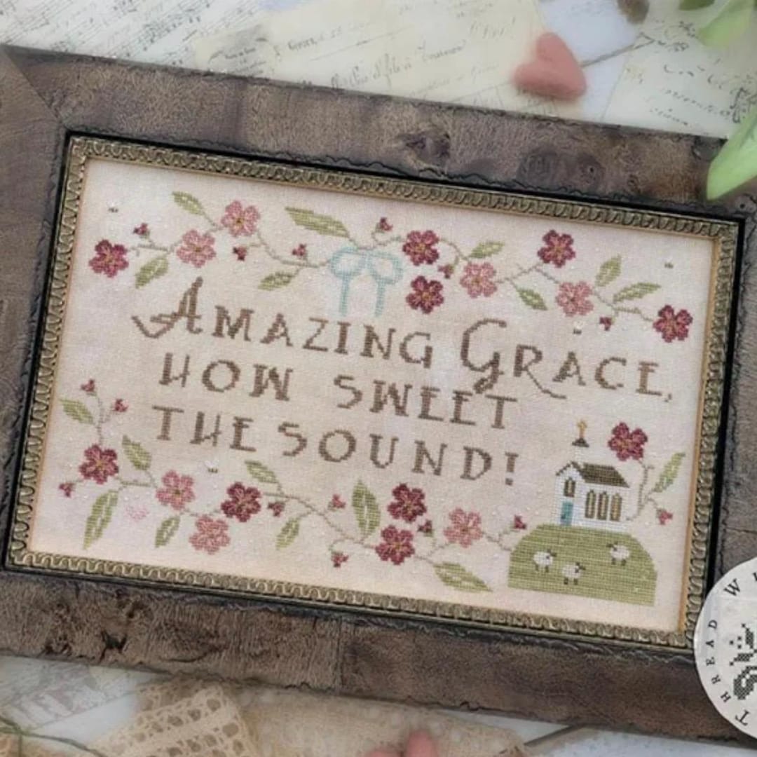 Amazing Grace Cross Stitch Pattern | Brenda Gervais Sampler | With Thy ...