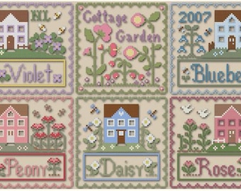 Cottage Garden Chart Pack - Kruissteek grafiek door Country Cottage Needleworks