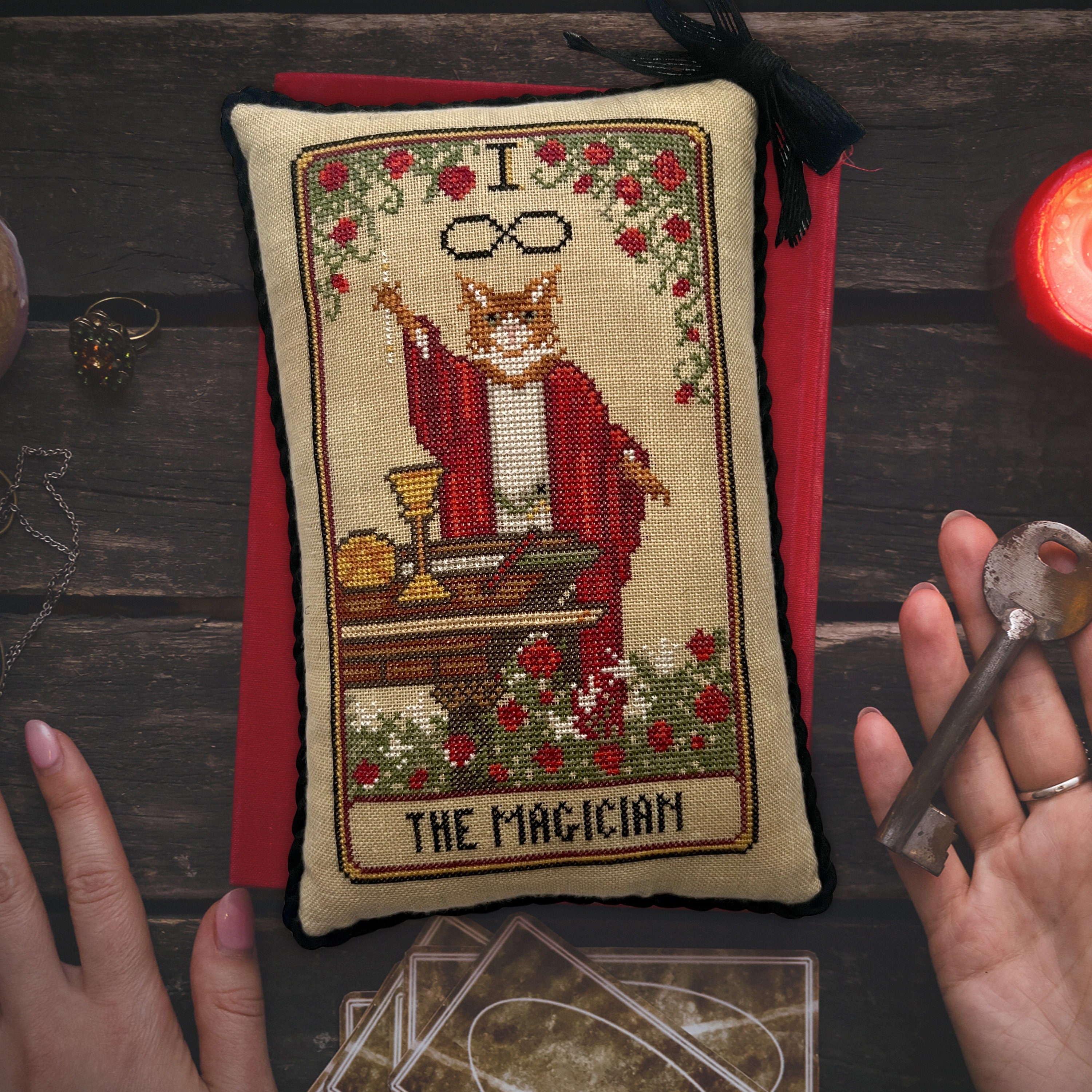 Cat Tarot I the Magician - Cross Stitch Chart by Dirty Annie - Etsy