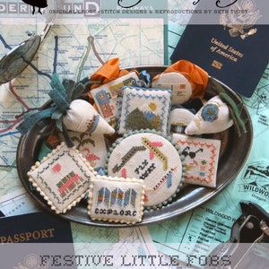 Travel Edition - Festive Little Fobs Cross Stitch Charts