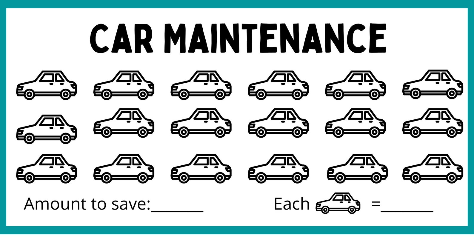 Car Maintenance Tracker, A6, Printable Digital Download, Cash Envelope ...
