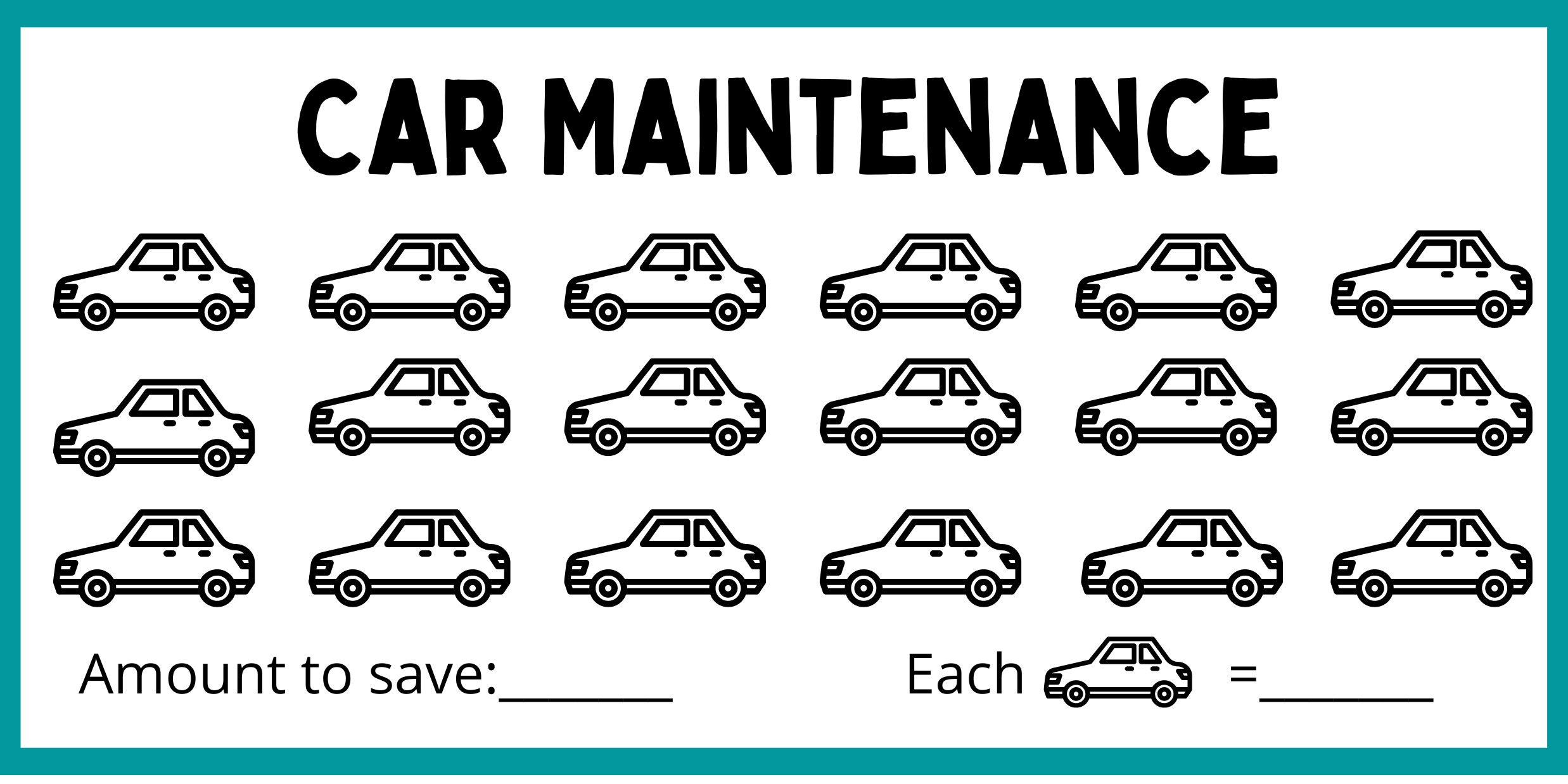 Car Maintenance Tracker, A6, Printable Digital Download, Cash Envelope ...