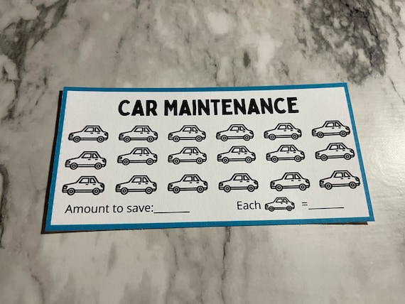 Car Maintenance Tracker A6 Printable Digital Download Cash - Etsy