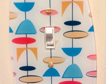 New** Unique, Patterned ACRYLIC, Mid Century Modern, Retro shaped, Light Switch and Outlet Cover Plates