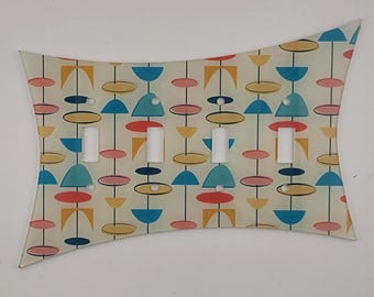 UV Printed Pattern-Big Sale 25% off-Discontinued-Retro Outlet or Quad Light Switch Cover Plate