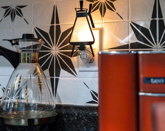Mid Century Modern Night Light | Retro Coffee Carafe with Stand | Acrylic Night Light | Vintage Coffee Pot
