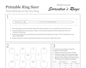 Printable ring sizer Etsy picture regarding Printable Ring Size called Printable ring sizer Etsy