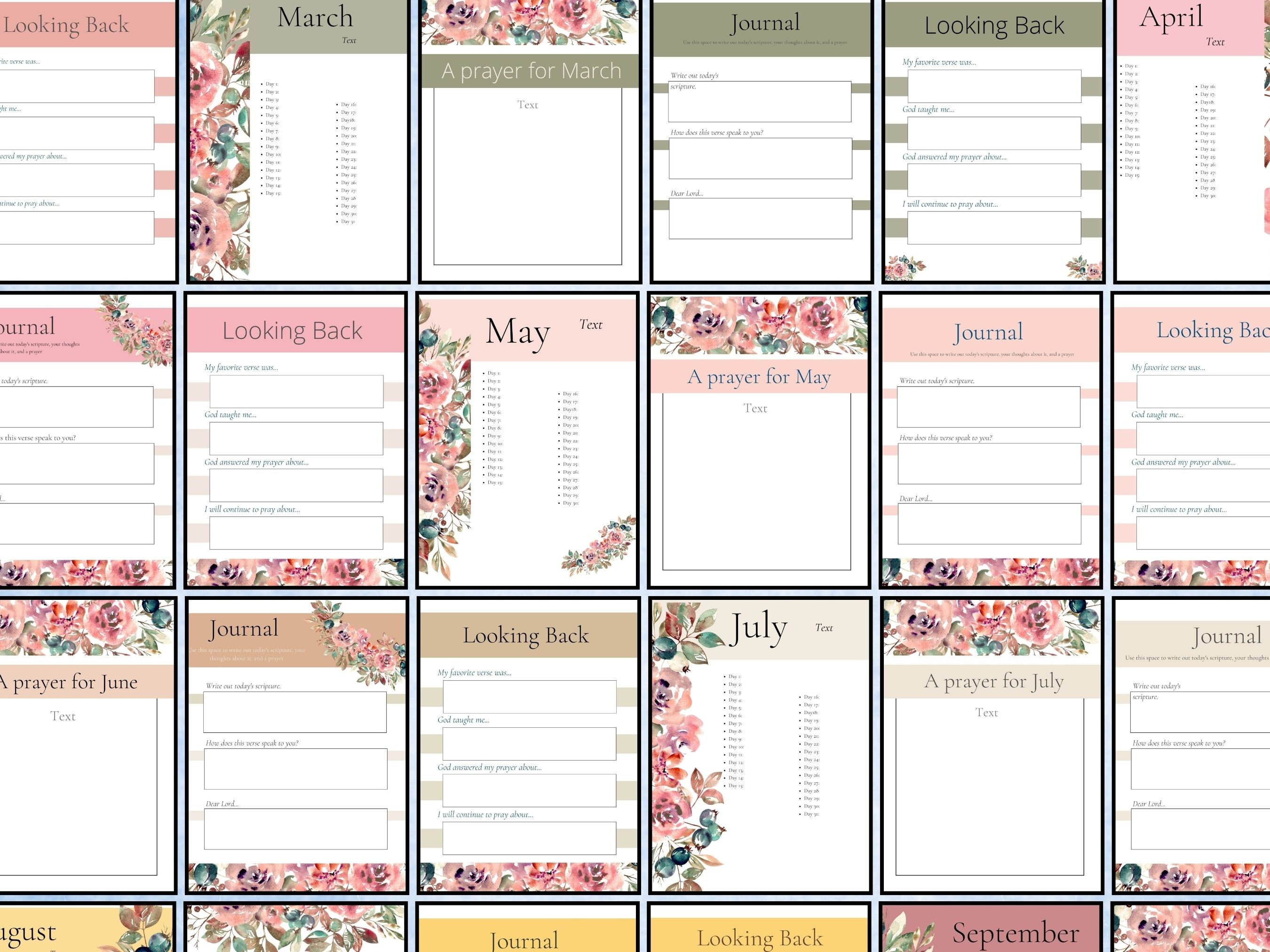 PLR Bible Study Template | Editable Canva Template | Bible Reading ...