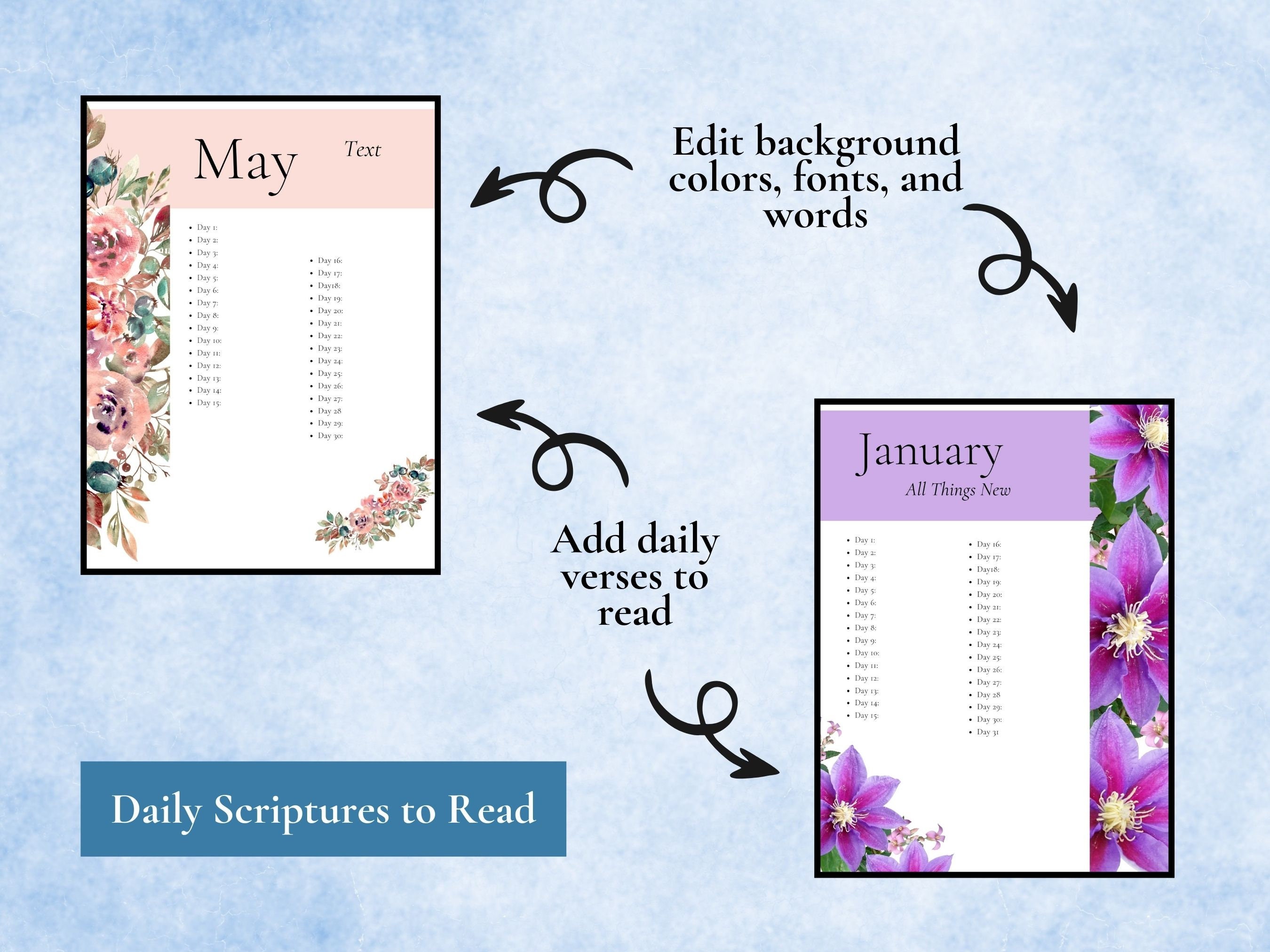 PLR Bible Study Template | Editable Canva Template | Bible Reading ...