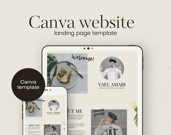 Canva website template, Canva landing page template, Canva website template photography, one page website template, Canva website theme