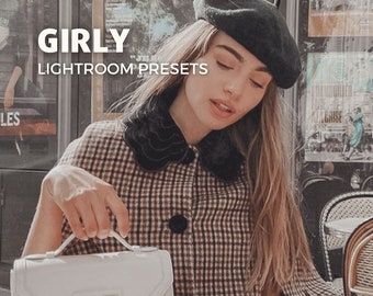 8 Girly Lightroom Mobile Presets,Chic Presets,Parisian,Vogue,Paris Filter,Influencer Presets,Beige Filters,Luxe Presets,Instagram Filters