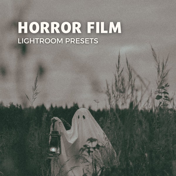 8 Horror Film mobile & desktop Lightroom presets,80s,90s,70s,dark scary photo filters,witchy presets,fall scary presets,retro aesthetic