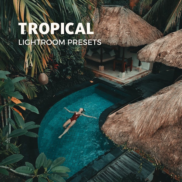 5 Tropical Mobile Lightroom Presets,Bali Presets,Travel Blogger Preset,Nature Filter,Dark and Moody,Jungle Presets,Green,Moody,Instagram