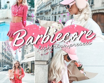 Barbiecore Lightroom Preset Pack - Vibrant Pink Aesthetic Photo Filters for Professional Editing, Ideal for Instagram Influencers