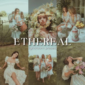 Ethereal Lightroom preset for mobile and desktop,fairycore photography filters,cottagecore lightroom presets,aesthetic presets,spring filter