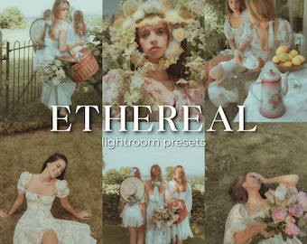 Ethereal Lightroom preset for mobile and desktop,fairycore photography filters,cottagecore lightroom presets,aesthetic presets,spring filter