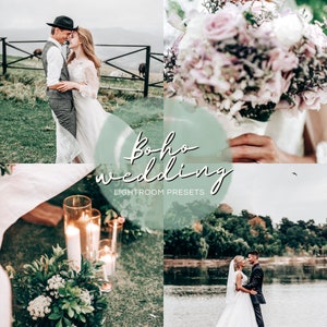 8 Bohemian wedding Lightroom mobile presets,professional editing,wedding bundle,boho wedding,rustic wedding,wedding filters,photo filters