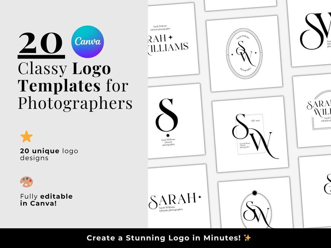 20 Minimalist Canva Logo Templates Customizable Branding Kit For