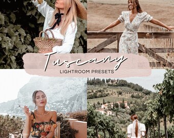 Tuscany Lightroom preset bundle | 4 soft beige Lightroom mobile presets | Soft vintage photo filters | Influencer Instagram filters