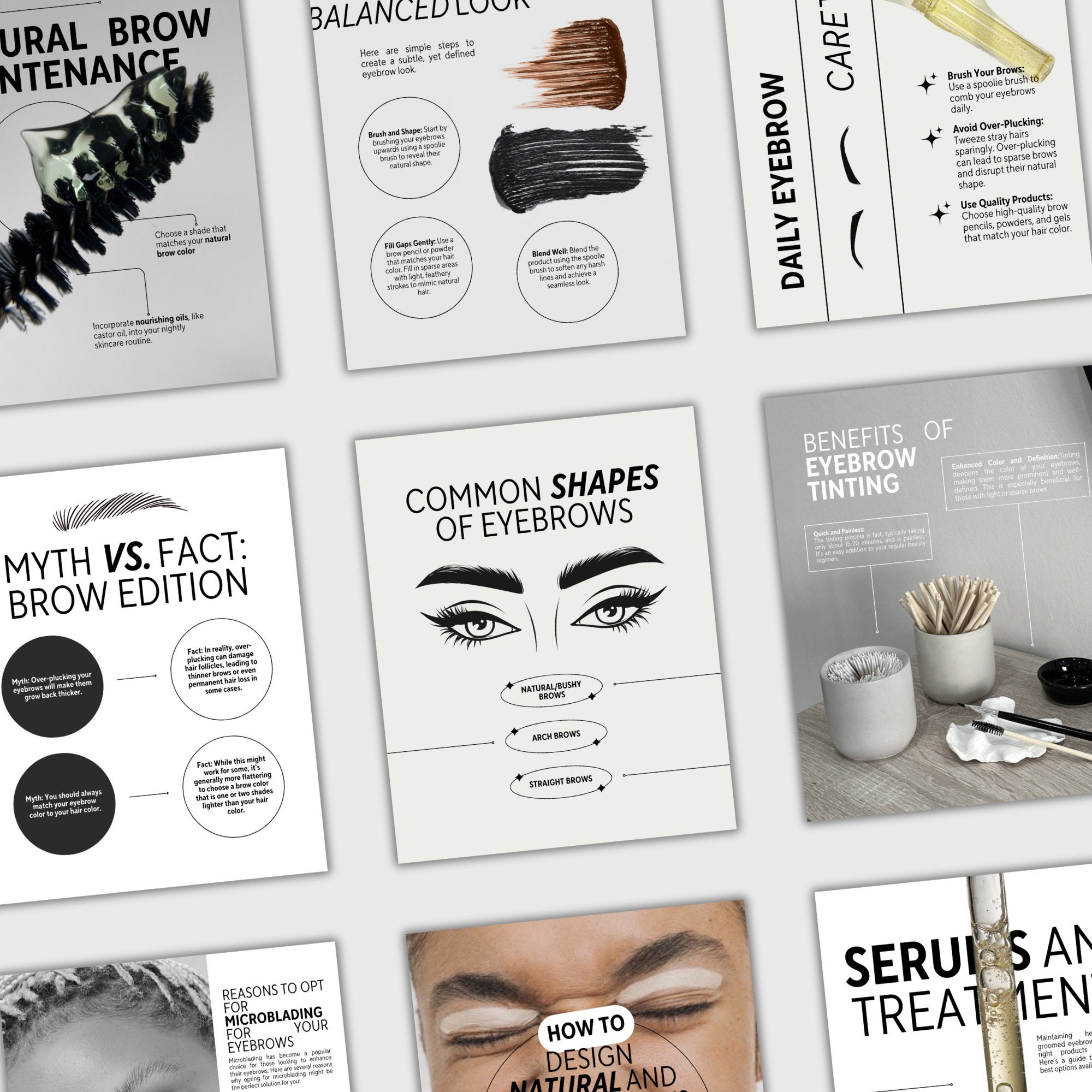 Canva Instagram Post Templates, 50 Designs for Brows & Microblading ...
