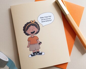 Peanuts Inspired Greeting Card | Humorous Greeting Card | Black Owned