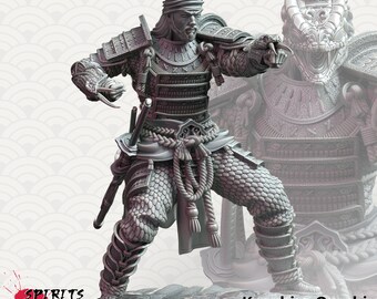 Kazuhira Orochi – Serpiente pacífica 32mm - Mini de mesa - Figura japonesa - Figura DnD - DMSTASH