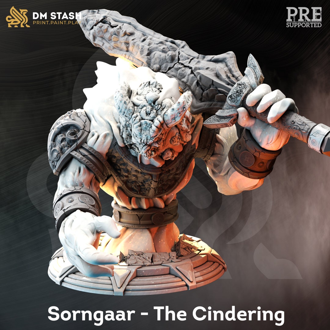Sorngaar the Cindering 32mm 3D Printed Resin Model Dnd - Etsy