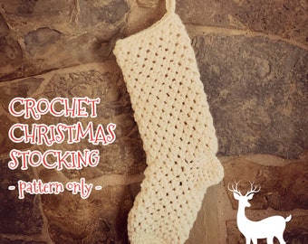 CROCHET Christmas STOCKING ** Pattern Only