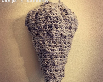 REALISTIC crochet WASP nest DECOY