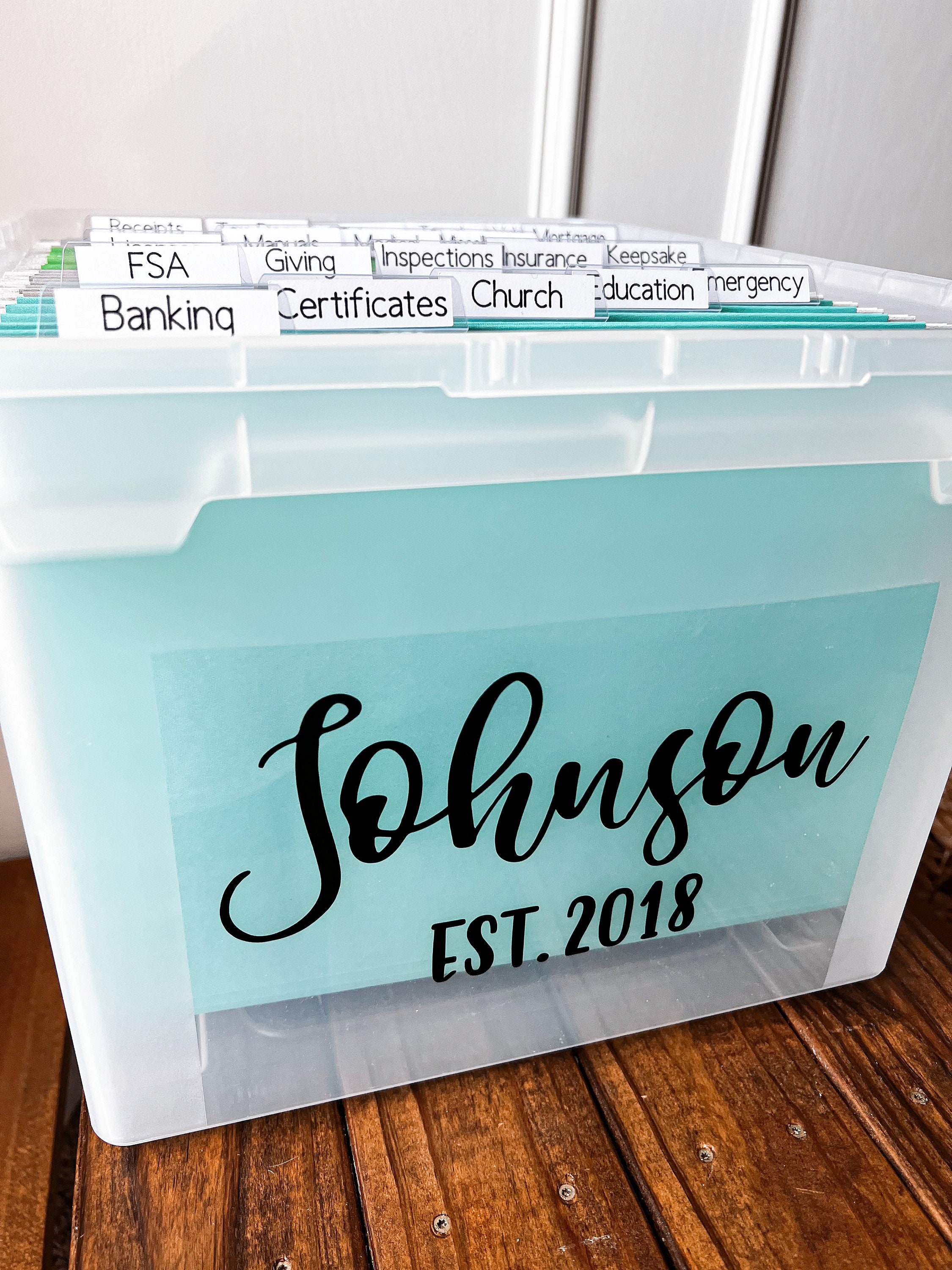 DIY Adult Organization Box Kit | File Folder Kit | Organized