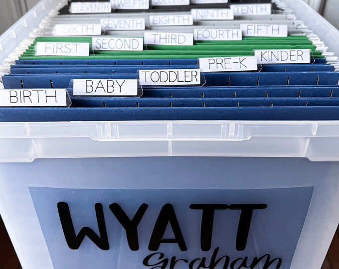 DIY Memory Box Kit File Folder Kit Keepsake Folders Keepsake Tabs File ...