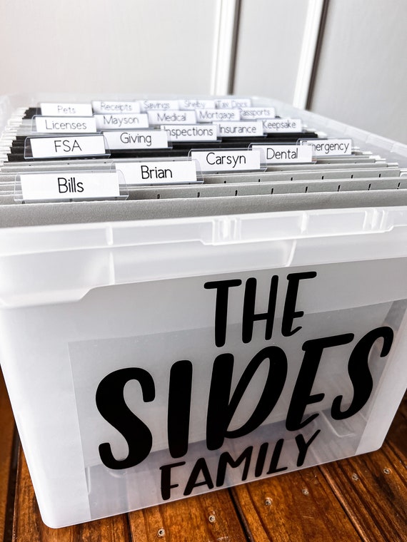 DIY Adult Organization Box Kit | File Folder Kit | Organized