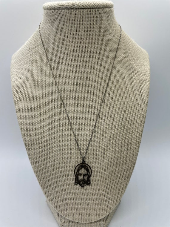 Vintage face of Christ necklace - image 1